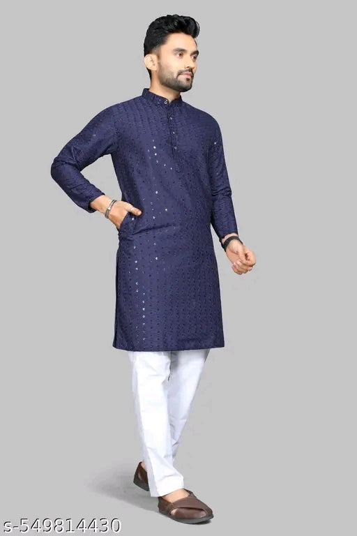 Men's Embroidered Traditional Wear Kurta