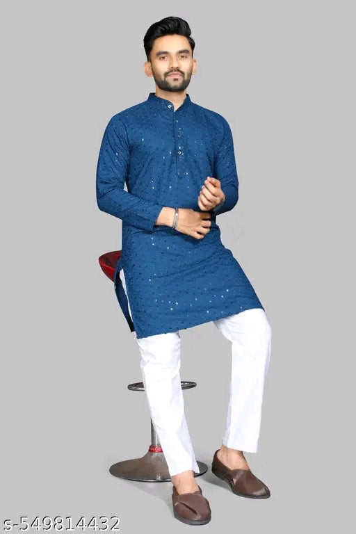 Men's Embroidered Traditional Wear Kurta