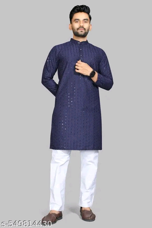 Men's Embroidered Traditional Wear Kurta