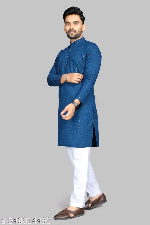 Men's Embroidered  Traditional Wear Kurta