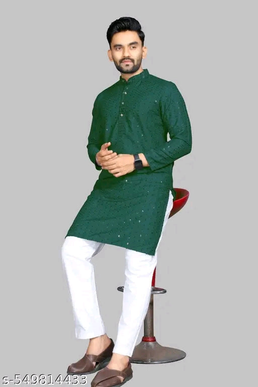Men's Embroidered  Traditional Wear Kurta