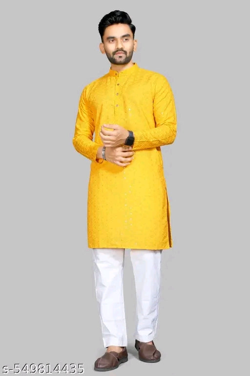 Men's Embroidered  Traditional Wear Kurta