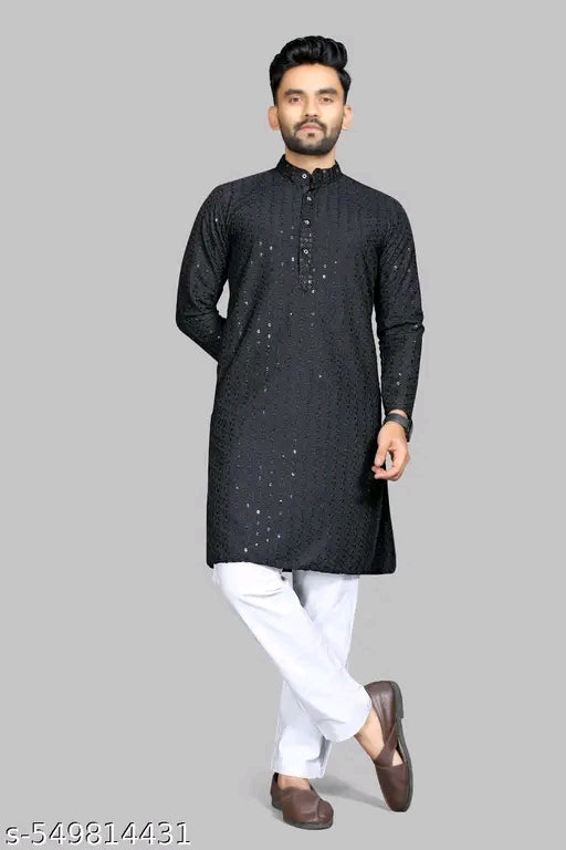 Men's Embroidered  Traditional Wear Kurta