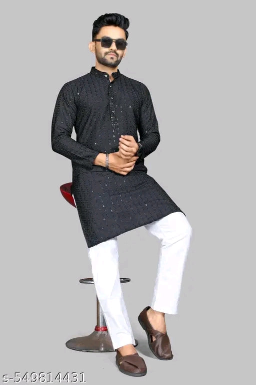 Men's Embroidered  Traditional Wear Kurta